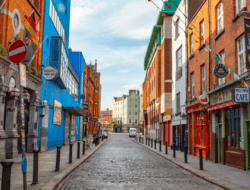 harming street with beautiful architecture in a vibrant urban setting